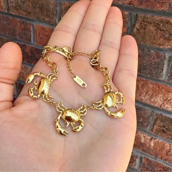 Gold Crab 18K Stainless Steel Waterproof Bracelet - Picture 3 of 7